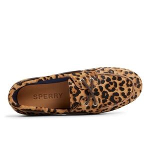 Sperry Women's Hide Leopard Slim Boat Shoe